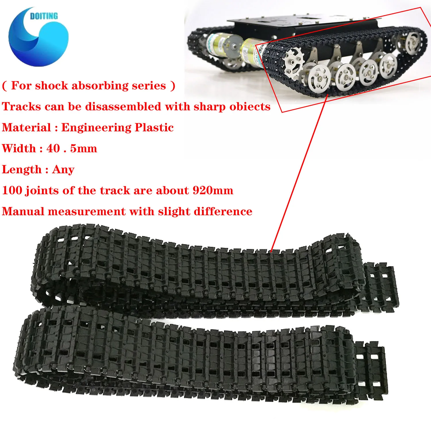 Original Plastic Track/Caterpillar for Tank Chain Tracked Vehicle Clawler Track-type Remote Control Tank Accessory DIY RC Toy