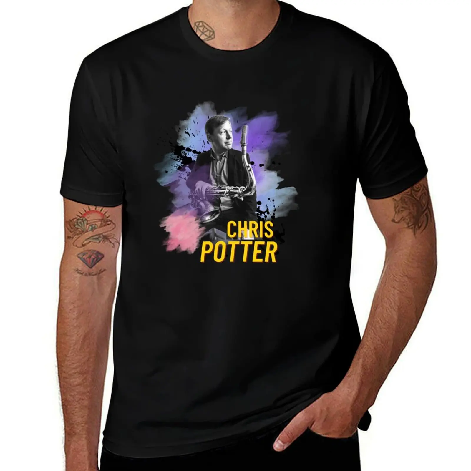 

Chris Potter Legend BnW T-Shirt Daily Casual Short Sleeve Tee Shirt
