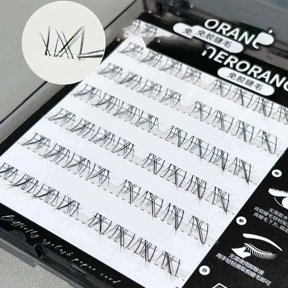 Nueva moda pestañas postizas de un solo grupo volumen delgado Natural negro pequeño diablo pestañas postizas herramientas de maquillaje para principiantes