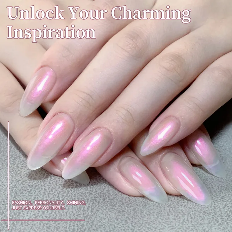 BORN PRETTY Nail Art Aurora Nail Polish Gel, Dream Neon Purple Aurora Mermaid Ji Phototherapy Gel