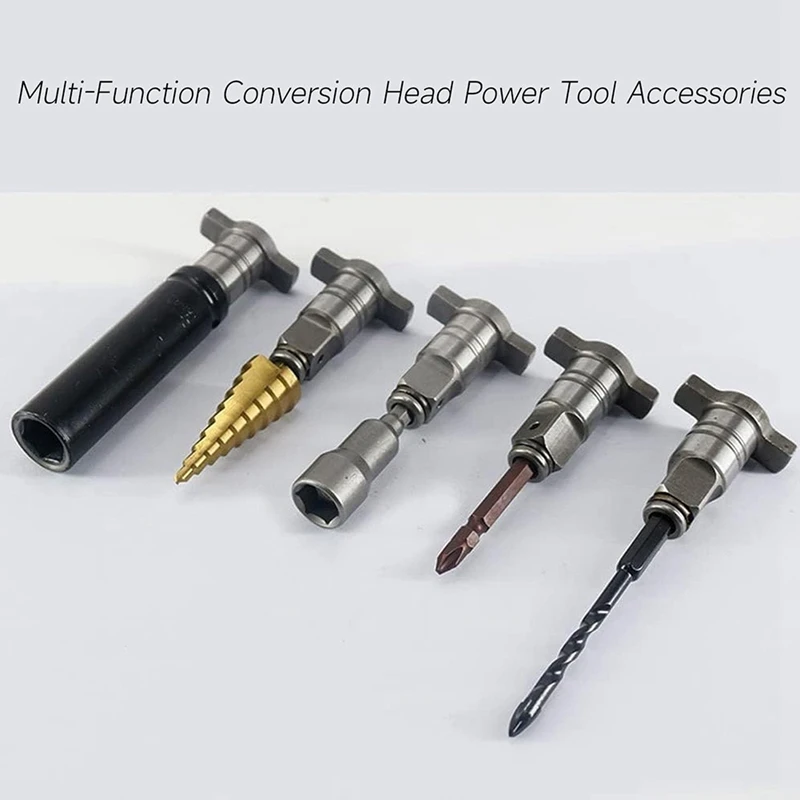 Conversion-Head For Electric Screwdriver, 2Pcs Electric Wrench Conversion Head, Anvil Wrench Pin Converter Shaft Adapter