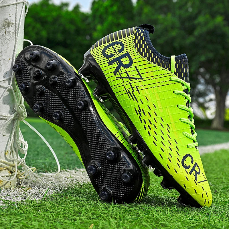 New CR7 Low-Top Student Football Shoes with Long Pins for Match And Training Professional Youth Shoes Sports Gear