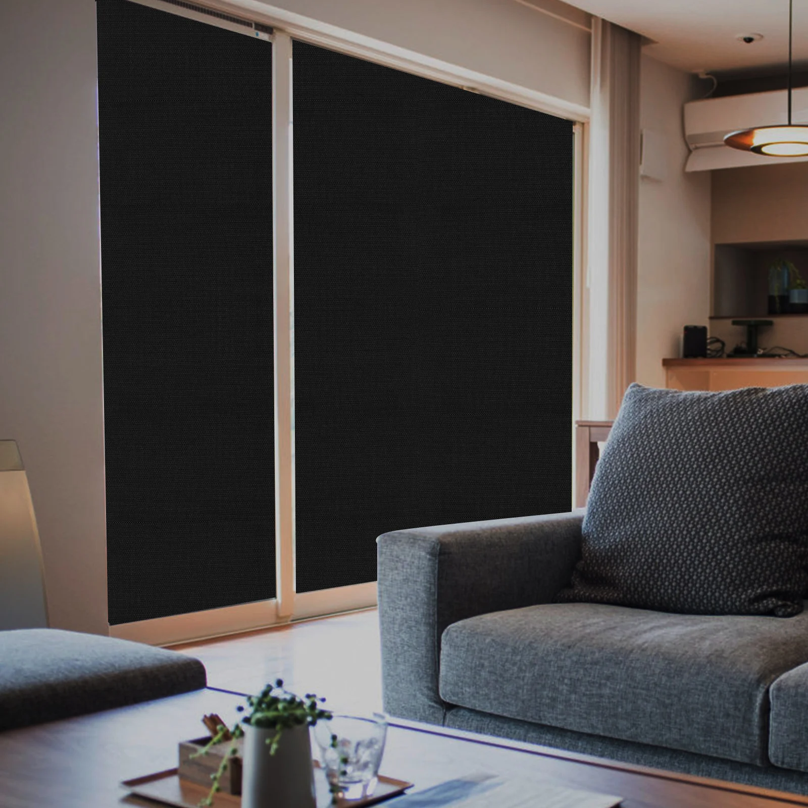 

Decor Blackout Curtains Adhesive Shades No Drill Window Cover Full Shading for Small Decoration Home Travel