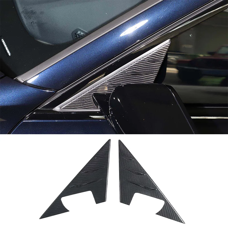 Real Carbon Fiber For BMW 3 Series G20 G28 2020-23 Rearview Mirror Side Triangle Spoiler Trim Decorative Sticker Car Accessories