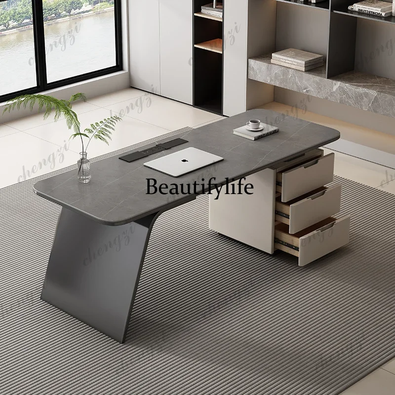 BBB   Italy Rock Plate Office Desk Elegant Design Convenient Put Luxur Office Desk Minimalist Enjoy Office Furniture Tisch