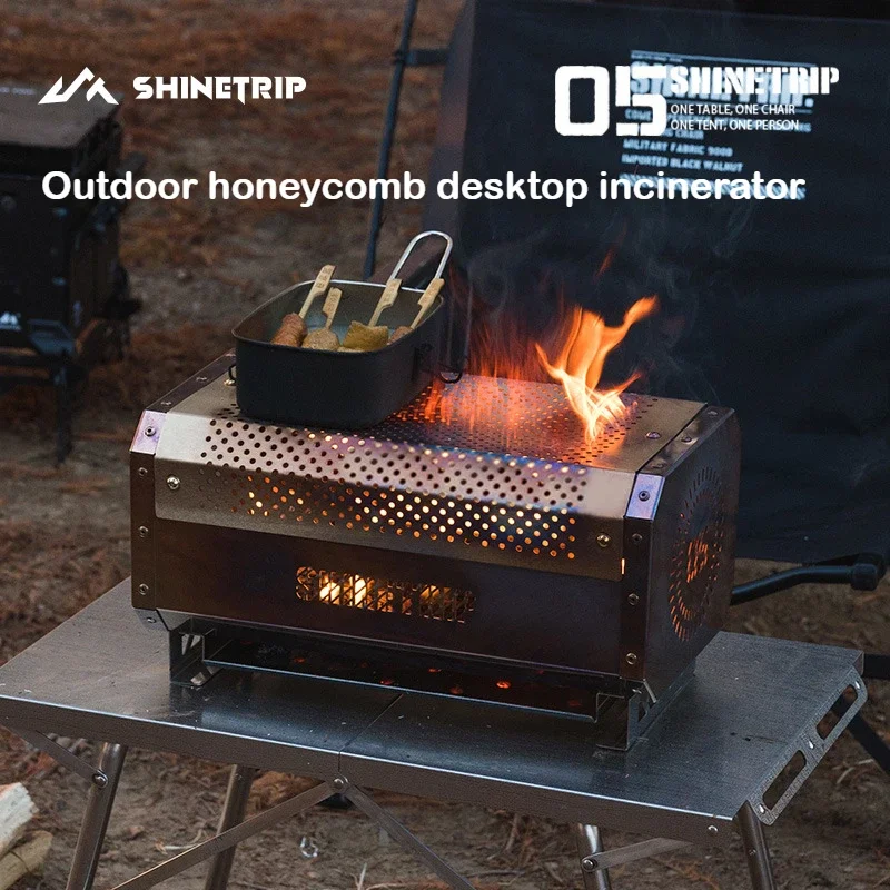 

Outdoor Portable Stainless Steel Honeycomb Desktop Burner High Temperature Winter Camping Heater Incinerator
