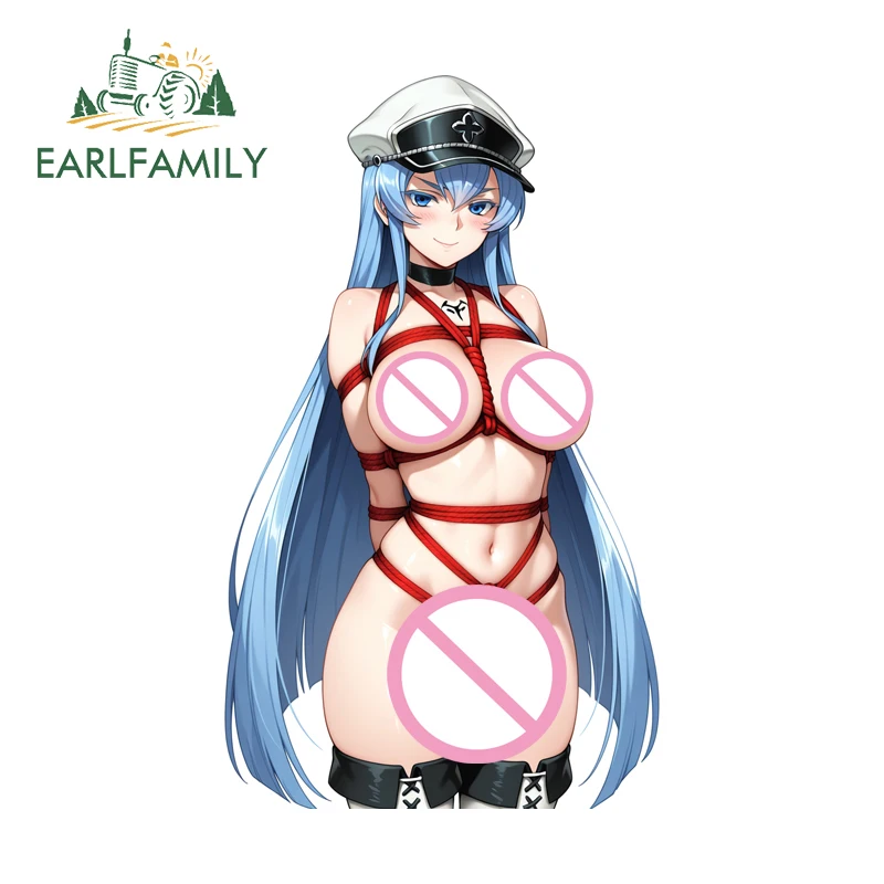 EARLFAMILY Futanari Nun ملصق سيارة تظهر الخصوصية أنيمي مقاوم للماء بسيط قافلة ويندوز ملصق مائي مسلية مكيف الهواء ديكور #4