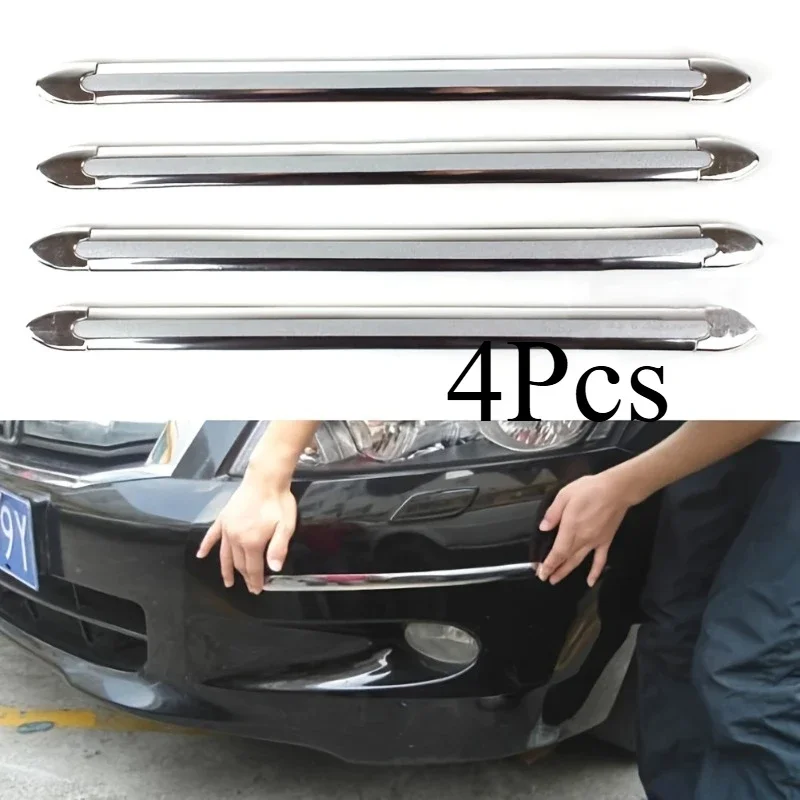 4Pcs/Set Auto Car Body Bumper Guard Protector Sticker Anti-rub Bar Strip Car Bumper Strips