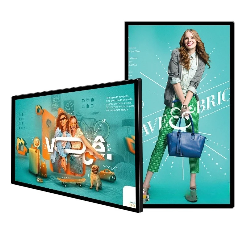 Ultra-Thin Wall-Mounted Digital Signage Display for Advertising in Bubble Tea Shops and Supermarkets 32 42 55 Inch Commercial