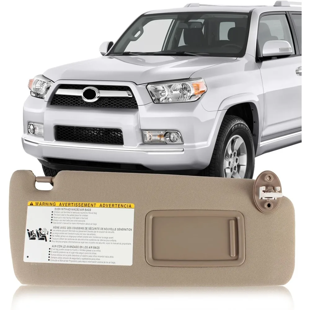 حاجب من الشمس على الجانب الأيسر للسائق لسيارة Toyota 4RUNNER 2010 11 12 13 14 15 16 17 18 19 20 21 22 2023 74320-35A91-B1 مع ضوء