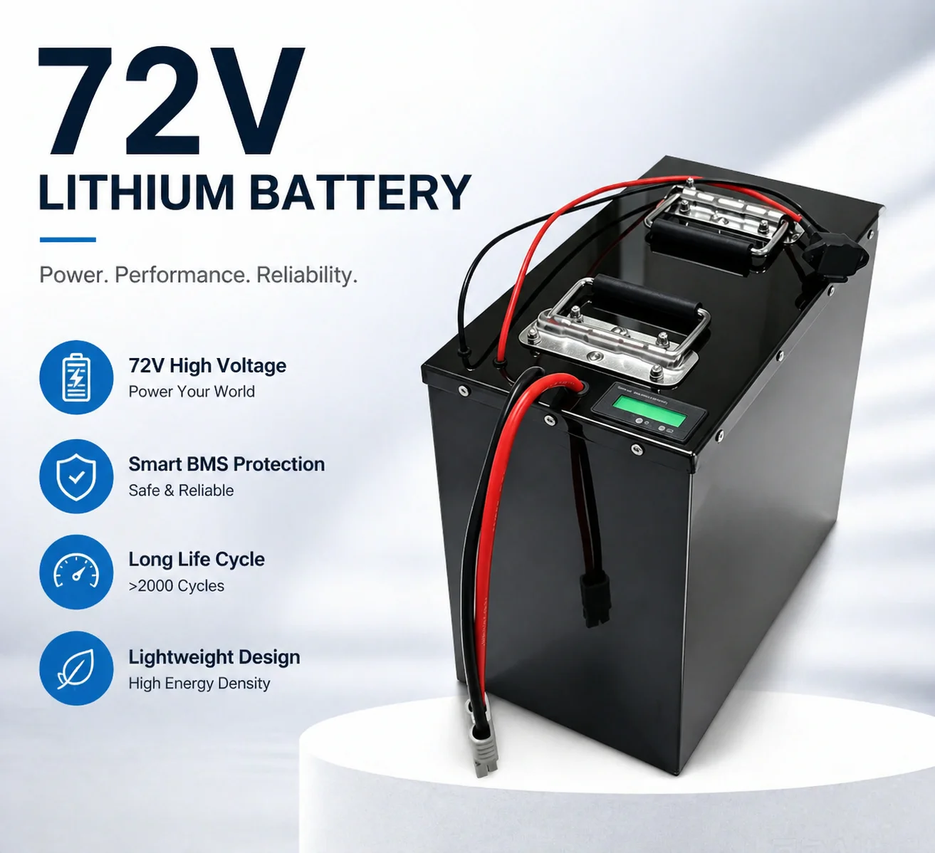 

72v 40Ah 50Ah 60Ah 70Ah 80Ah 100Ah lithium ion battery pack 40A 50A 60A 70A 80A 100A with bluetooth BMS 3000W 5000W 8000Wadapt