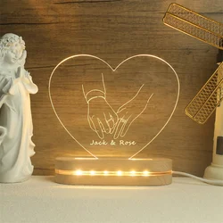 Custom Nightlight, Anniversary Gift, Personalized Acrylic Room Decoration Lamp, Gift for Couple,Gift for Her,Wedding Gift