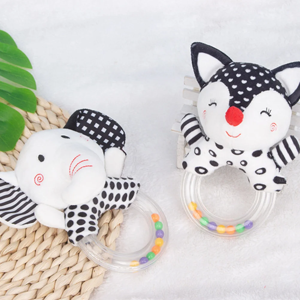 Baby Tafelbel Rammelaar Baby Cartoon Grip Schudgeluid Draagbaar voor pasgeboren concentratie en intelligentiegroei