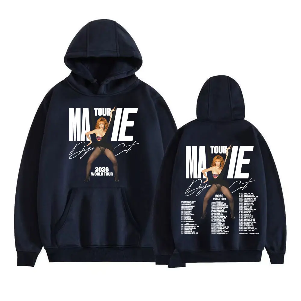 Doja Cat Ma Vie 2025 جولة حول العالم Merch هوديي الخريف/الشتاء الرجال النساء موضة الهيب هوب جماليات القطن الخالص هوديي غير رسمي #4