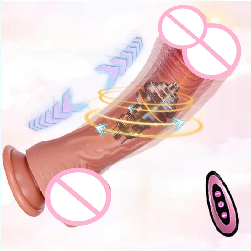 Realistic Large Dildo Vibrator Penis Telescopic Swing Heating Silicone Dildos Female Remote Control Vibrators Sex Toys For Women