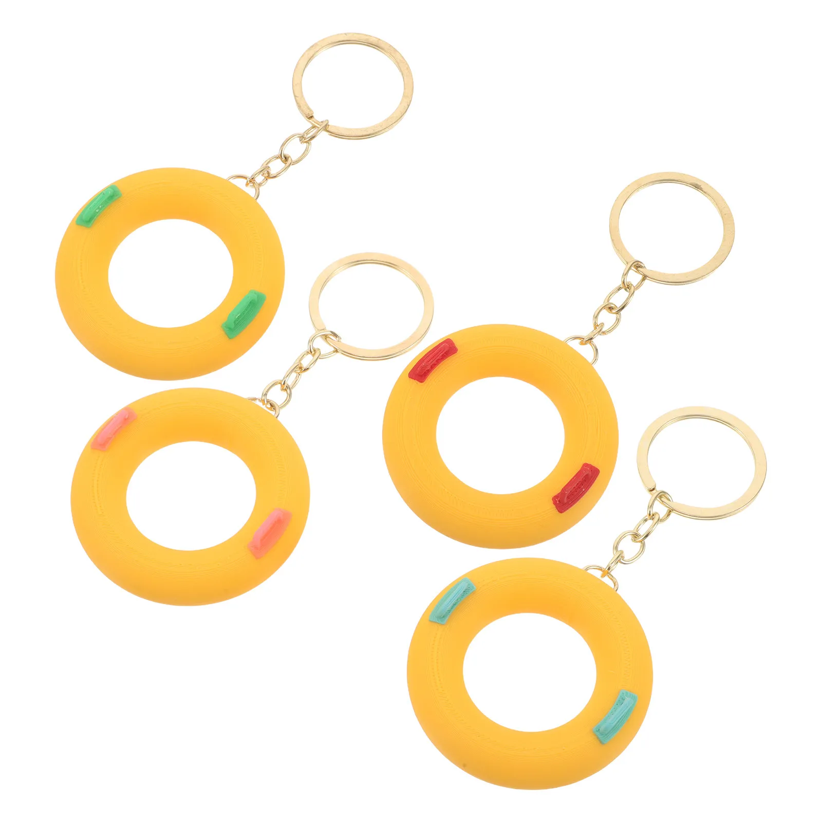 Swimming Ring Keychain 1 Piece Lightweight Portable Inflatable Pool Float Charm for Bag Phone Strap Car Mirror Decoration