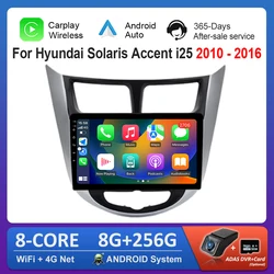 9'' for Hyundai Solaris Accent i25 2010 - 2016 Android OS GPS Car Video Multimedia Player Bluetooth WiFi HD Screen 4G Auto Tools