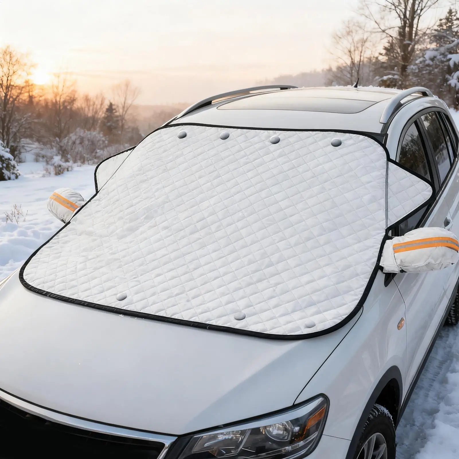 Windshield Cover For Ice And Snow 3 Layers Magnetic Waterproof Auto Supplies Car Snow Cover For Escape Cold Ice Frost Rain