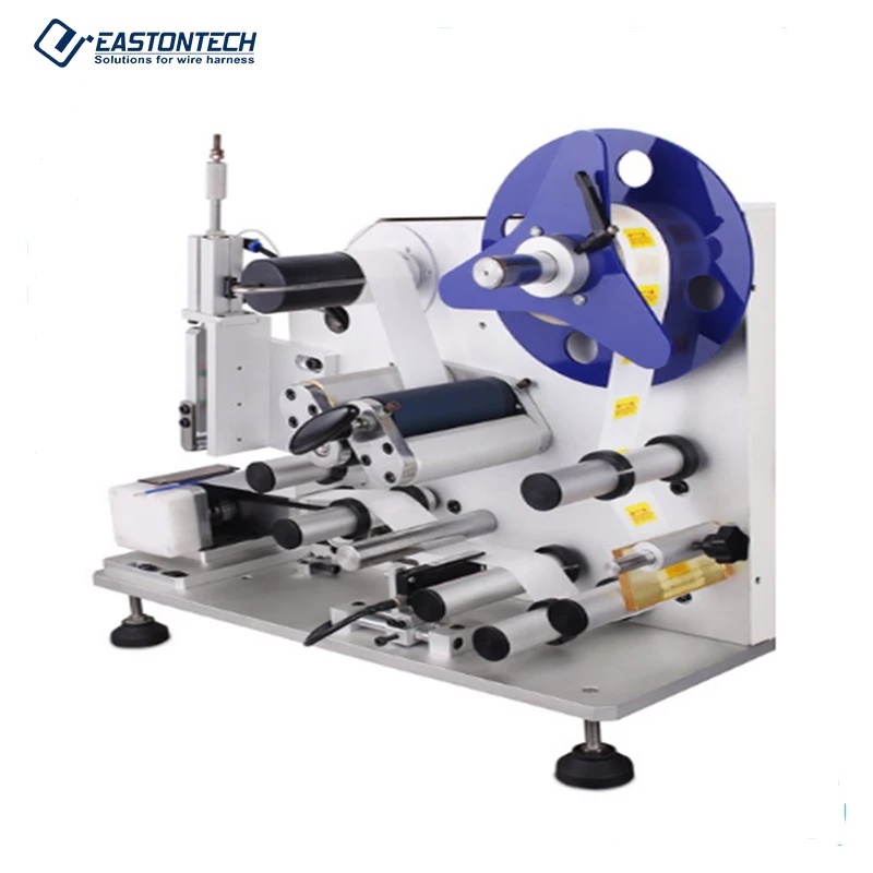 Cable Wire Folder Flag Adhesive Sticker Circular Labeling Machine EW-7710 for Inner Diameter 76mm, OD 200mm