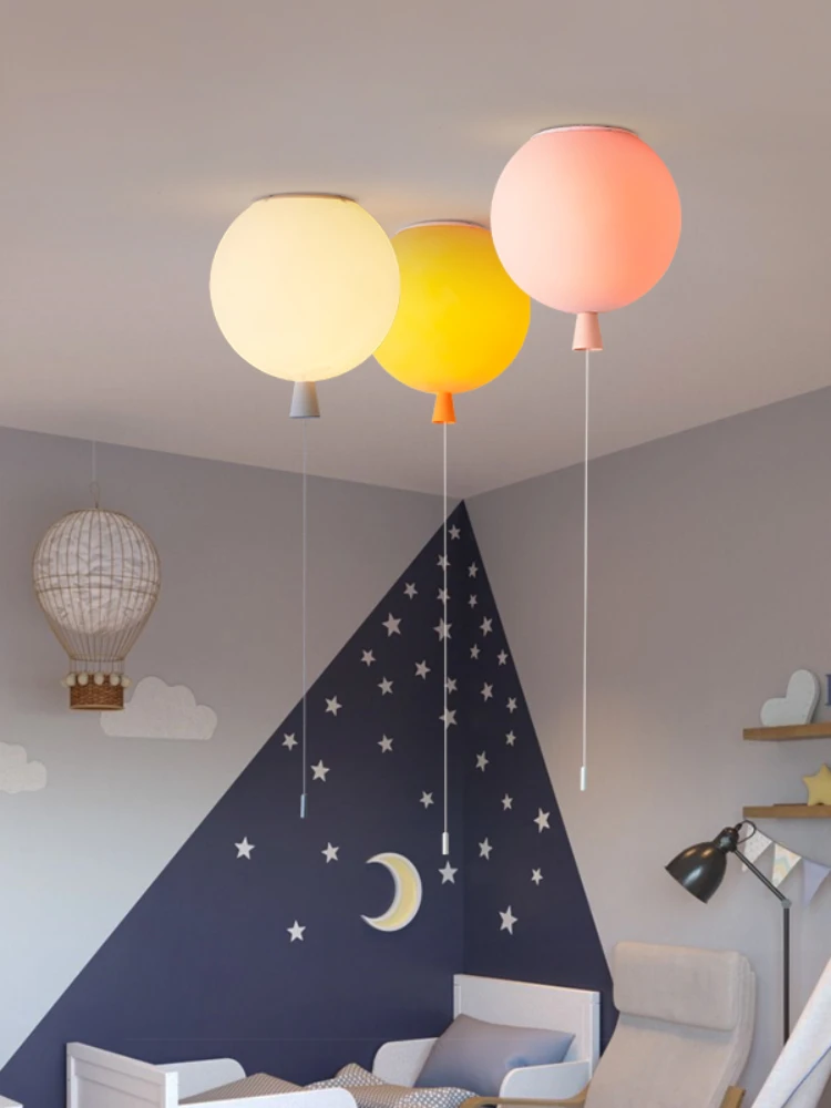 YY Bedroom Light Children's Room Chandelier Cartoon Simple Personality Space Balloon Lighting