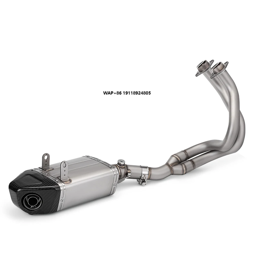 

For ER6N ER-6N 2012-2016 Motorcycle Escape Full System Modify Box Bottom Exhaust Front Link Pipe Carbon Fiber Muffler