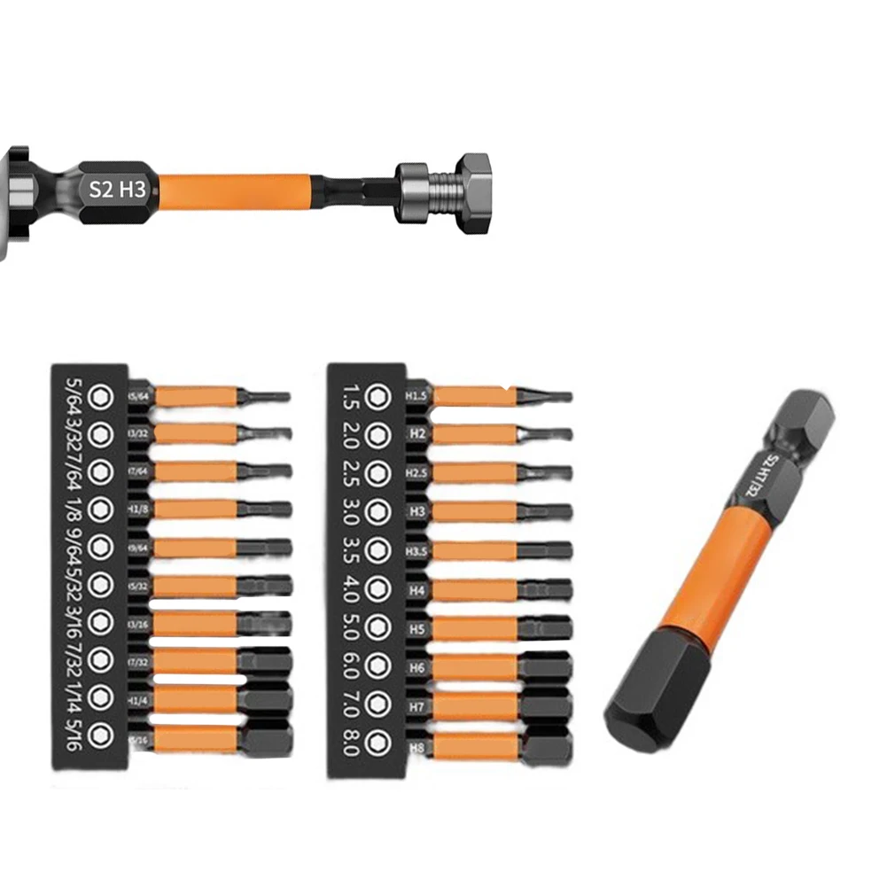 1set 50mm/65mm Magnetic Screwdrivers Bit Kit Star-Shaped Hex Socket Bit Set For Electric Screwdriver Wrench Drills