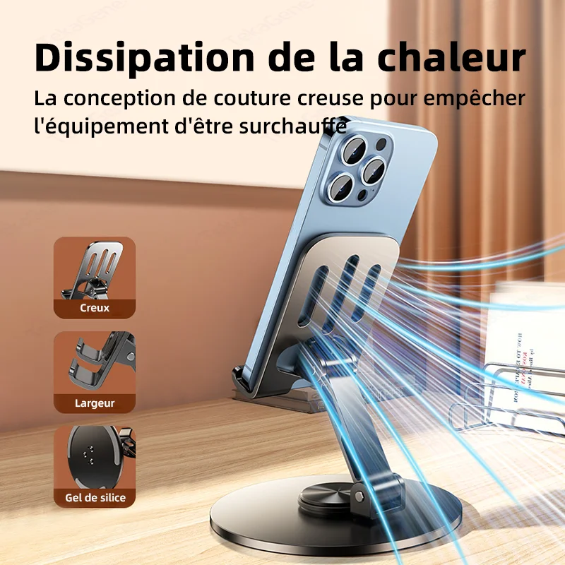 360 ° Roterende Desktop Mobiele Telefoon Tablet Computer Beugel Draagbare Luiheid Kan Gevouwen Aanpassing Voor Iphone 15 Huawei Ipad