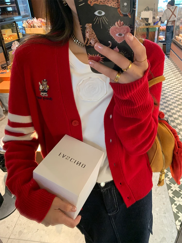 Long Sve Women's T-irt White Base Layer irt Autumn Winter Inner Wear Casual Sle Creative Pattern Cotton Blend Fabric