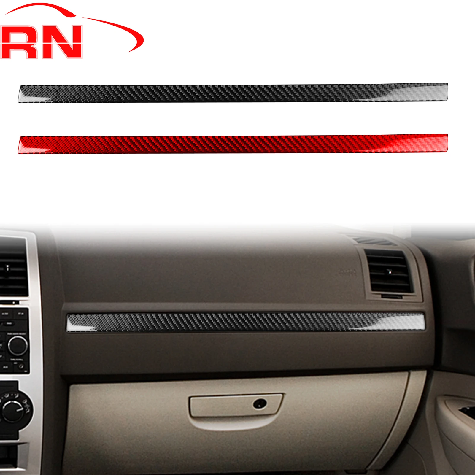 

For Chrysler 300 300C 2008 2009 2010 Refit Car Carbon Fiber Interior Co-Pilot Decorative Accessories Stickers