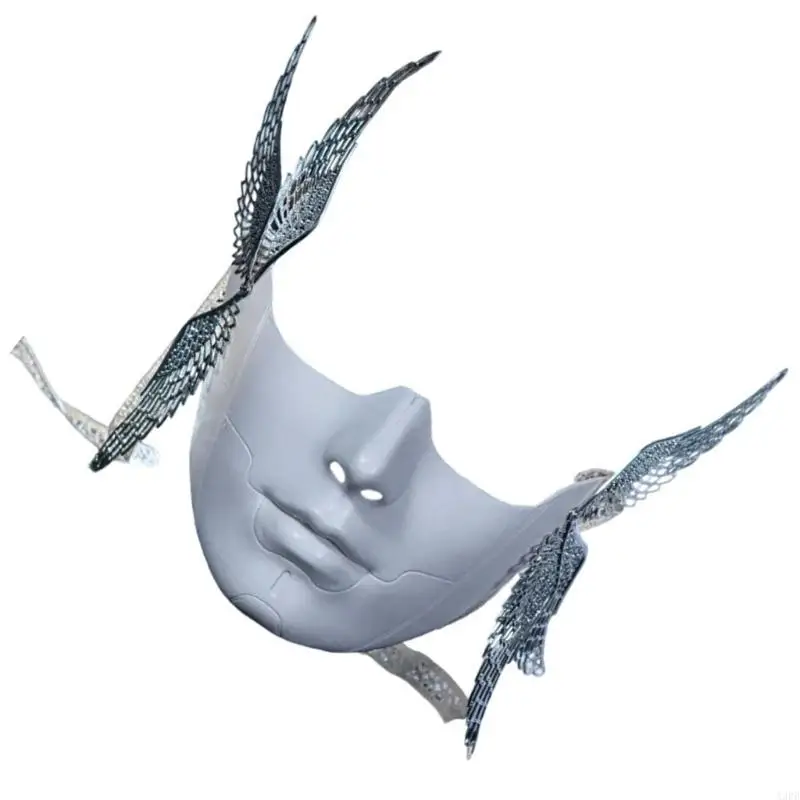 Mechanische Maske mit Flügelmaskerade Maske Halloween halbe Gesichtsmaske für Frauen Männer