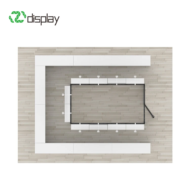 Einfach zu montierender 20x20 6x6 spezifischer Inselmodularer tragbarer Ausstellungsstandständer mit Tür und Stauraum