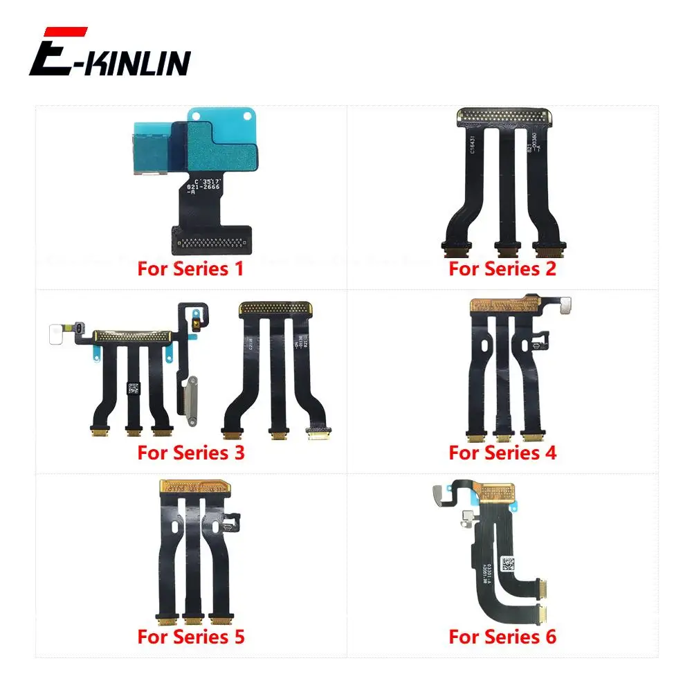 LCD Display Motherboard Connector Flex Cable Repair Parts For Apple Watch Series 1 2 3 4 5 6 7 38mm 42mm 40mm 44mm 41mm 45mm
