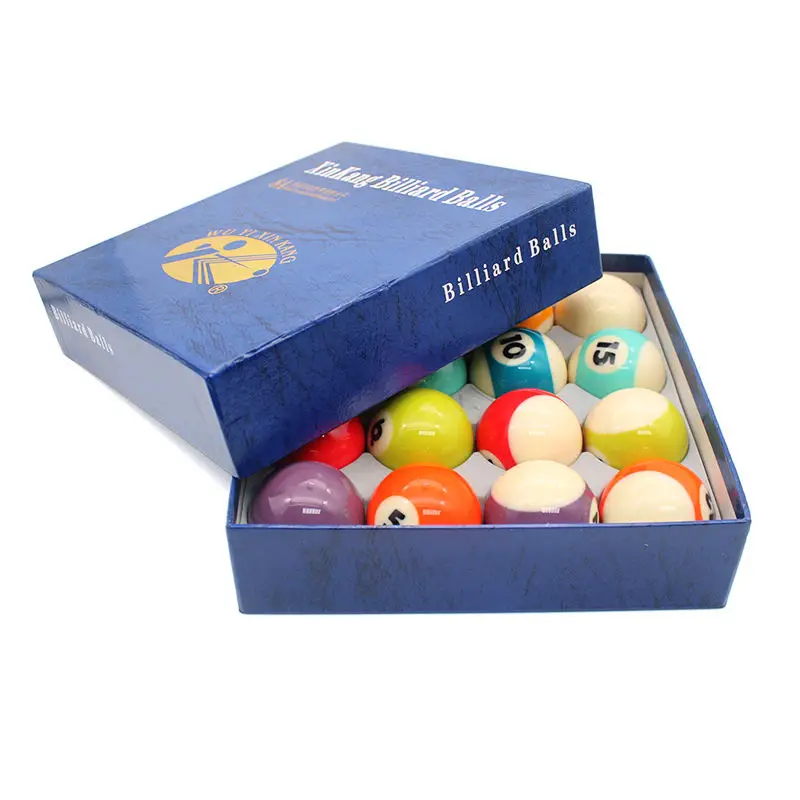 XINKANG Bola de billar de alta calidad 8A grado 57,2mm (2-1/4 ") de 16 unids/caja para juego de piscina/9 bolas