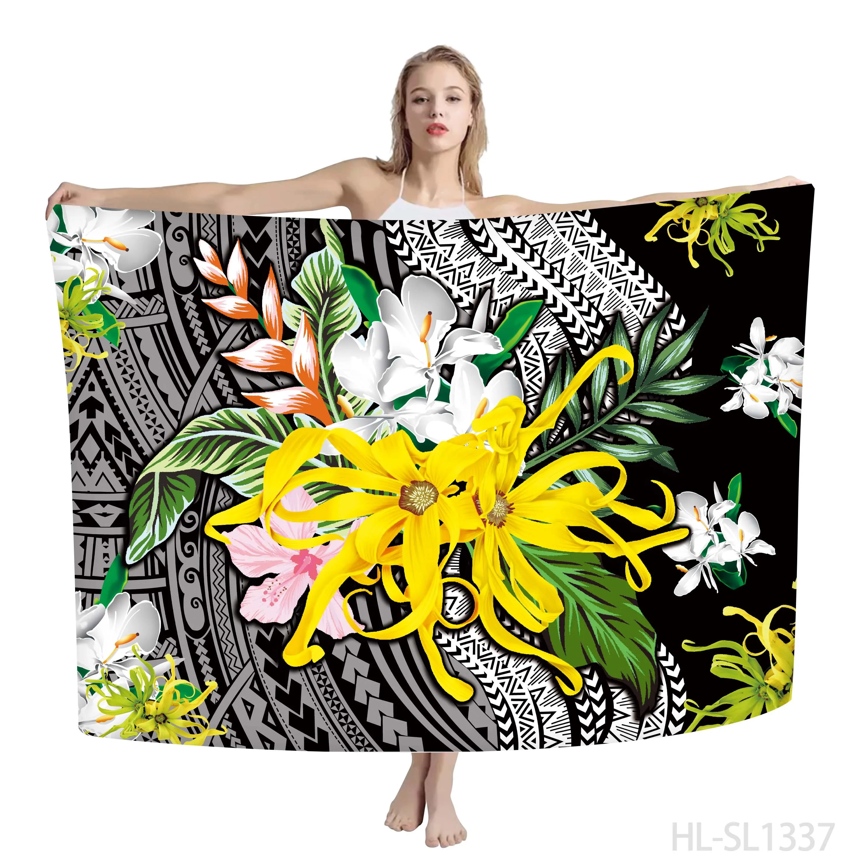New Summer Hawaii Island 100% Polyester Polynesian Samoan Beach Sarong