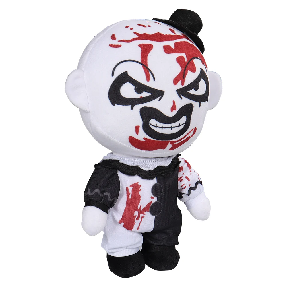 Art the Clown Plush Cosplay Terrifier Cosplay Plush Doll Cartoon Soft Stuffed Mascot Costume Birthday Halloween Carnival Props