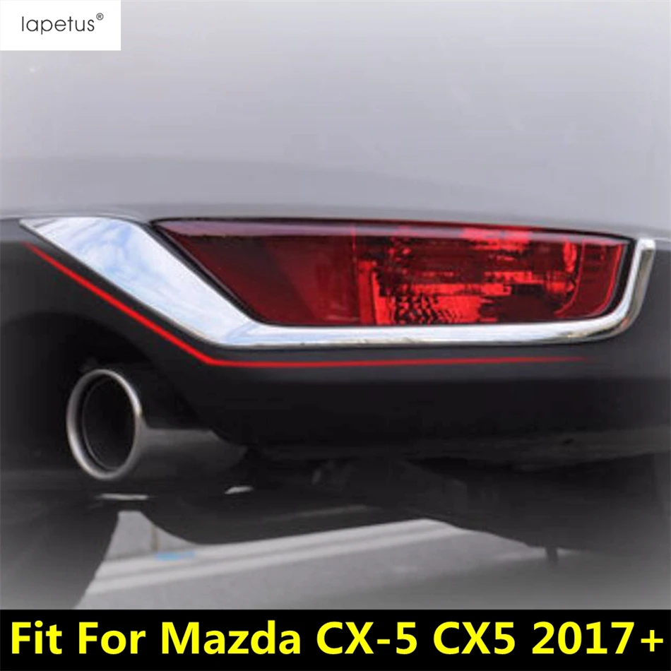 

Car Rear Tail Fog Light Lamp Eyebrow Eyelid Strip Cover Trim For Mazda CX-5 CX5 2017 - 2022 ABS Chrome Accessories Exterior