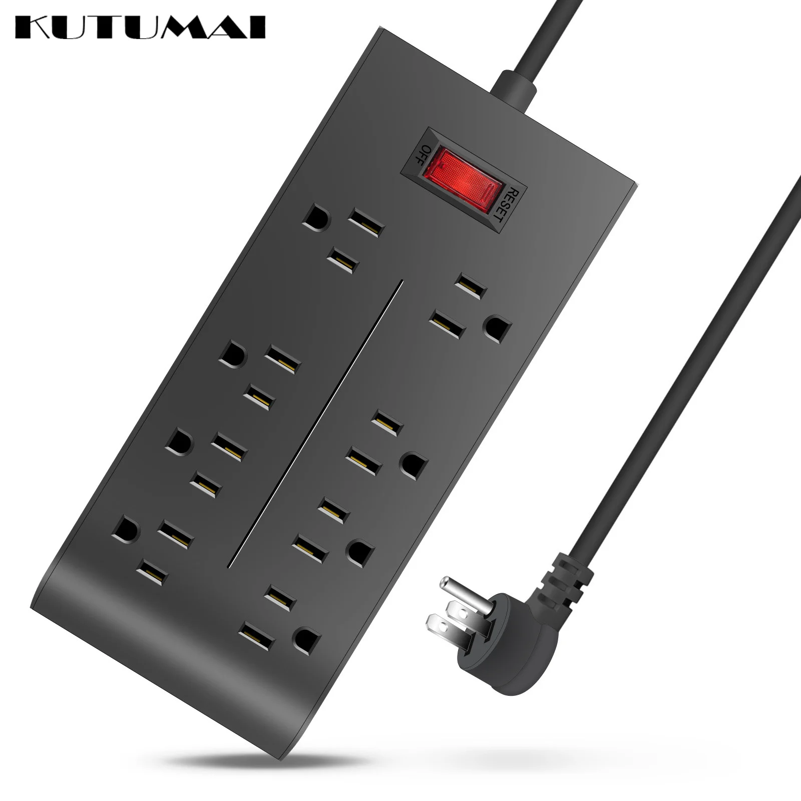 

8-in-1 Power Strip 8 AC Outlets Electrical Socket 1.2M Extension Cable Multiprise Network Filter Fast Charging On/Off Switch