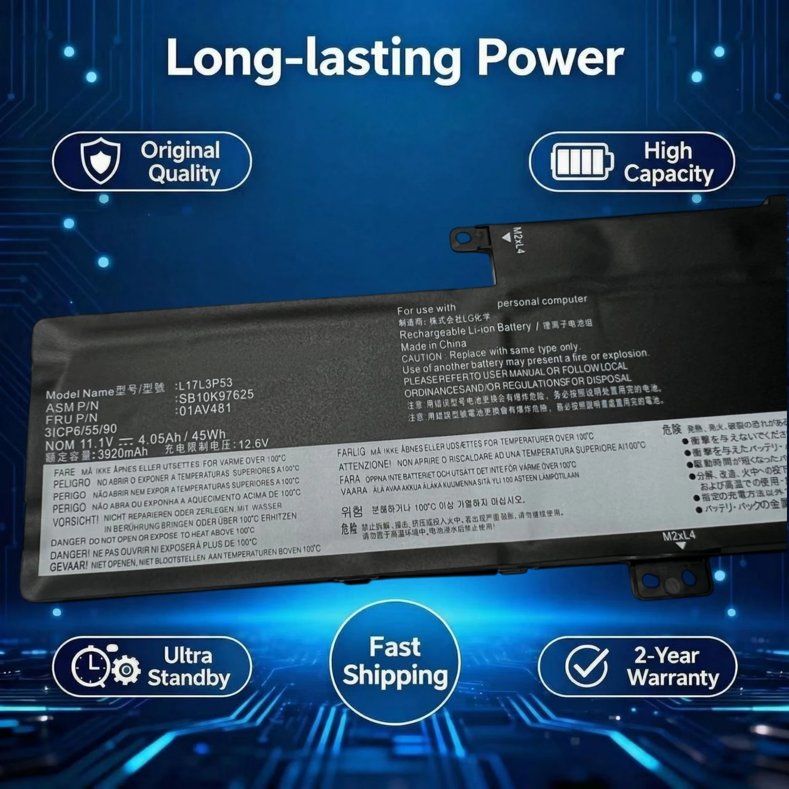 Original L17L3P53 L17M3P55 L17C3P53 Battery For Lenovo Thinkpad S2 Yoga L380 L390 Thinkpad Yoga S2 2018 Series 01AV481 01AV483