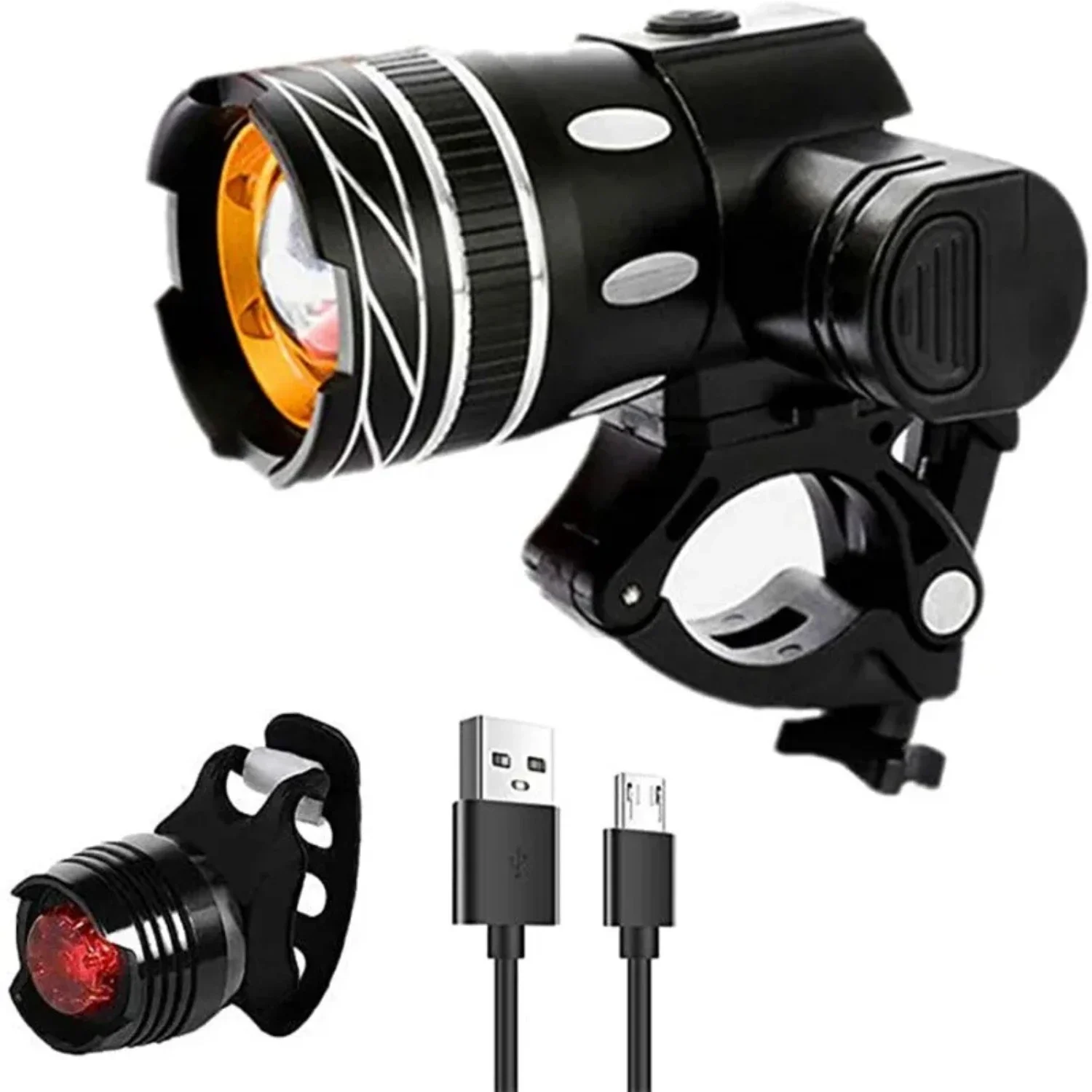 

Z30 15000LM T6 Light Bike/Bicycle/Light Set USB Rechargeable Headlight/Flashlight Waterproof Zoomable helmet light biycycle