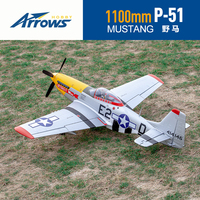 Blue Arrow 1.1m P51 Mustang PNP Version RC Simulation Electric WWII Propeller Wingspan 1100mm Remote Control Aircraft Adult Toy