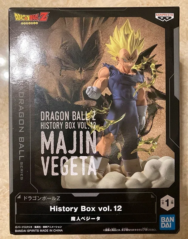 In Stock Bandai Original Banpresto Dragon Ball Z History Box Vol.12 MAJIN VEGETA PVC Anime Figure Model Toys Collection Gifts