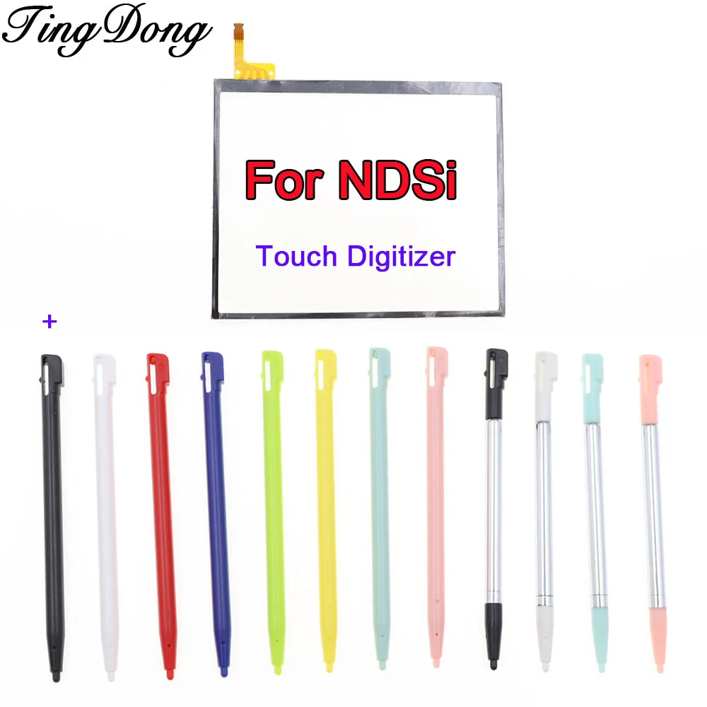 1Set Replacement Plastic/Metal Retractable Stylus Touch Pen & LCD Screen Touch Digitizer For NDSi Game Console Repair Part