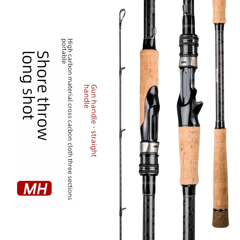 

Meisha Three Sections Tossing Lure Rod Carbon Pikestaff Straight HandleMHTune3MFishing Rod Sea Bass Rod Weihai Fishing Gear Whol