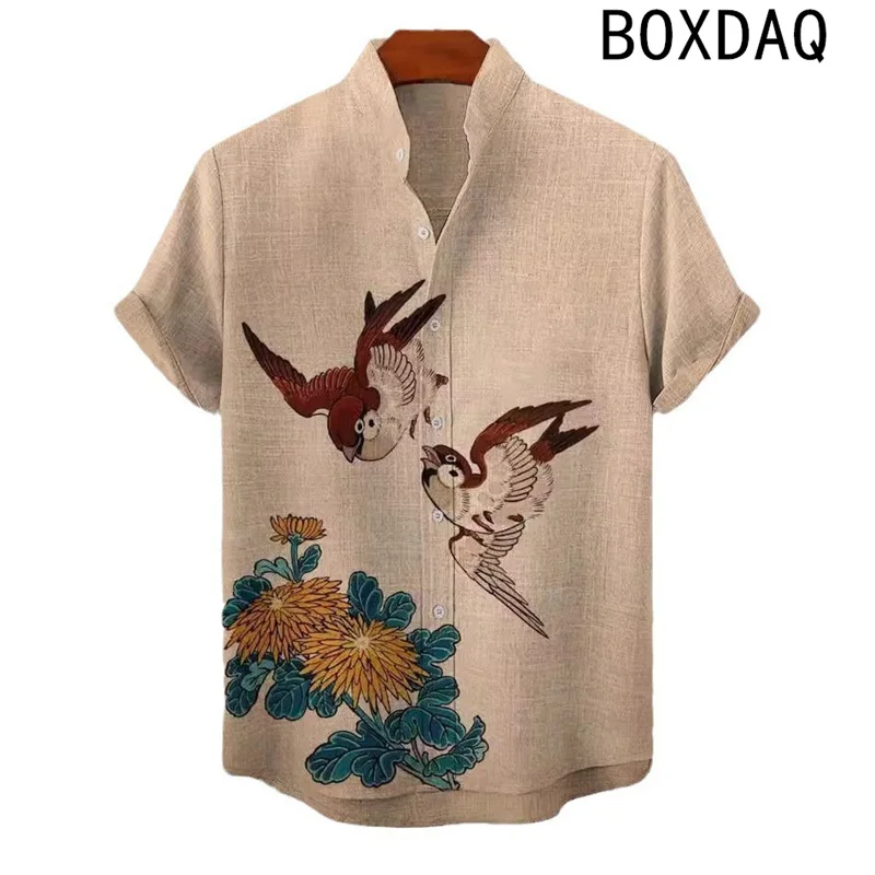 Big Size Men Hawaiian Shirt 3D Animal Cat Pattern Printed Shirt Men's Summer Short Sleeved Casual Blouse Shirt - Image 4