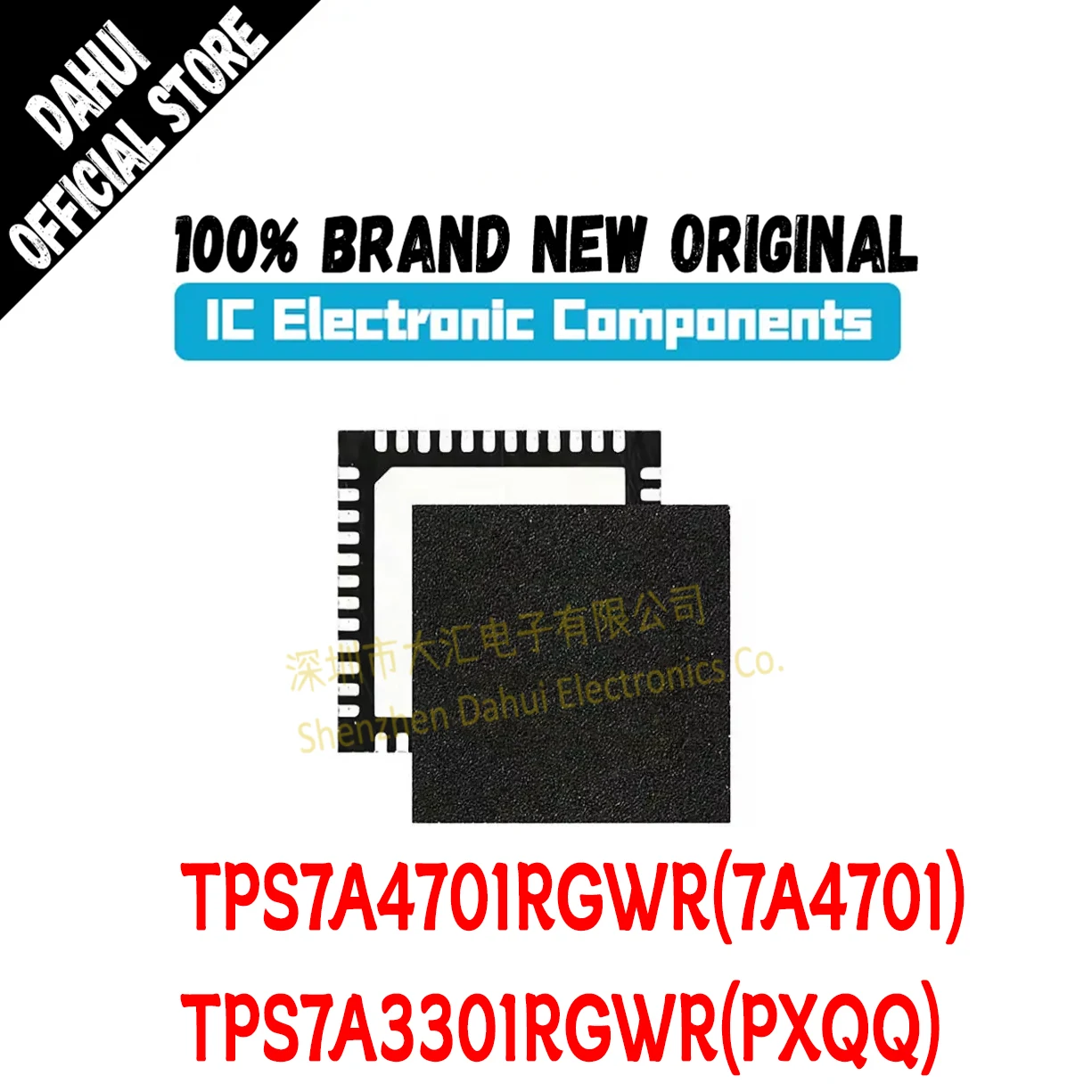 

Quality Brand New TPS7A4701RGWR 7A4701 TPS7A3301RGWR PXQQ TPS7A4701 TPS7A3301 IC Chip QFN-20