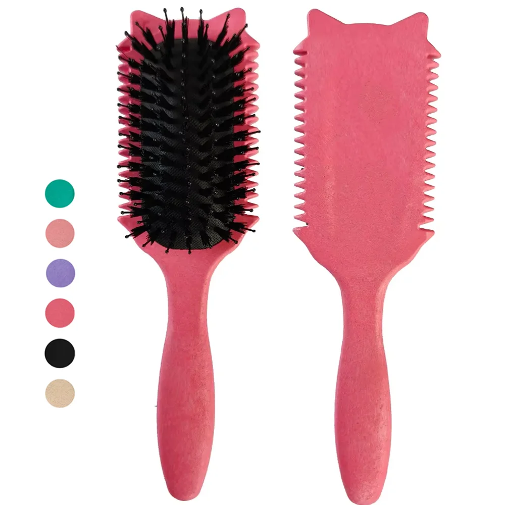 מברשת שיער מתולתל חדשה עם שערות ניילון, מסרק שיער מתולתל לעיסוי הקרקפת ומברשת שיער רך אנטי-סטטי, כלי עיצוב שיער