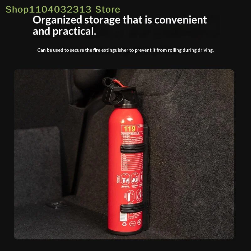 petiteCar Extinguisher Mount Bracket ABS Holder Fit Under Seat Trunk for Vehicle Emergency Fire Safety Useaccessories