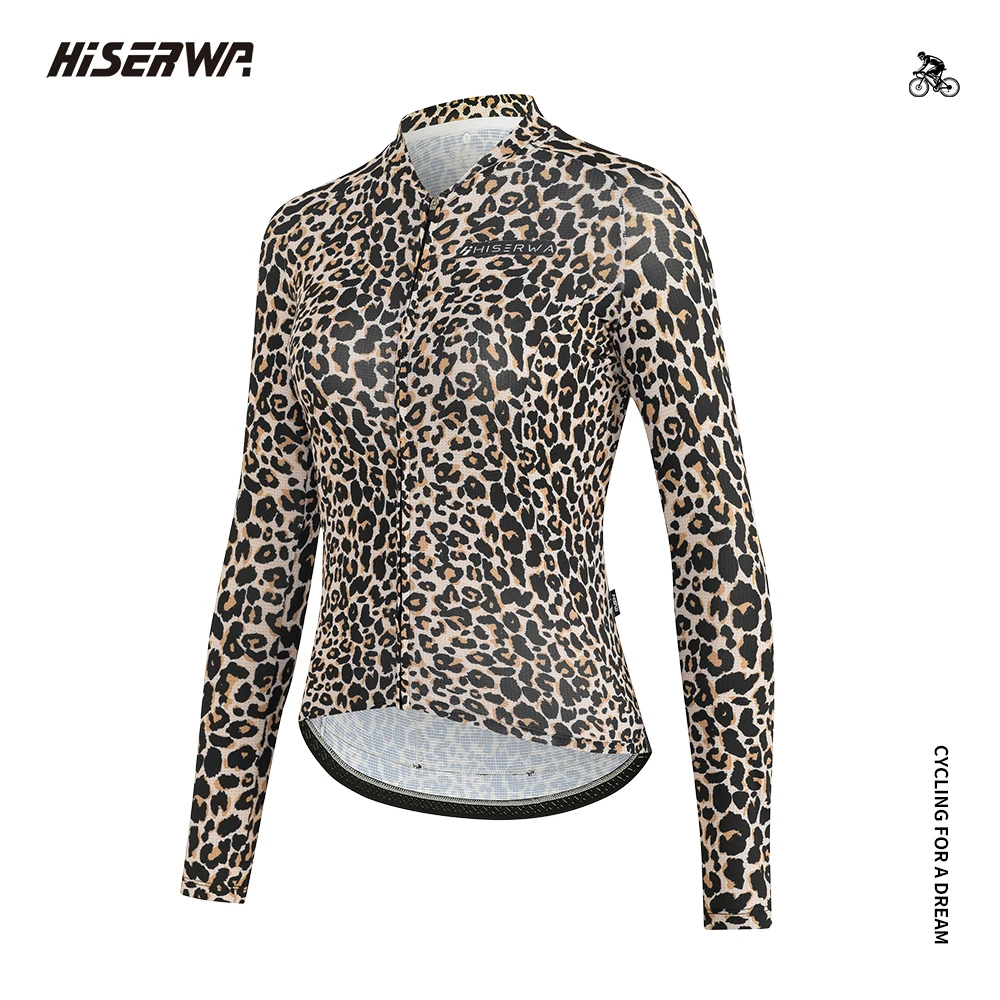 

HISERWA Pro Team Cycling Jersey Women Long Sleeve Cycling Clothing Slim Fit Bike Jersey Cycle Breathable Road Riding Jersey