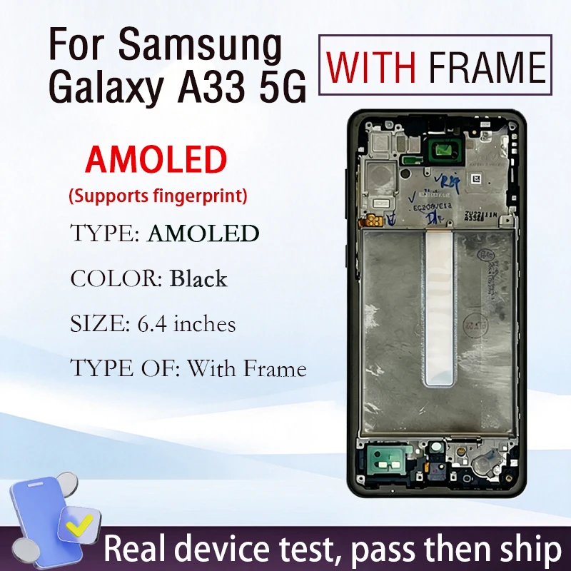 Voor Samsung Galaxy A33 5G/A3360 6.4 Inch Super AMOLED Touch Screen Digitizer Mobiele Telefoon Display Vervanging Reparatie Onderdelen