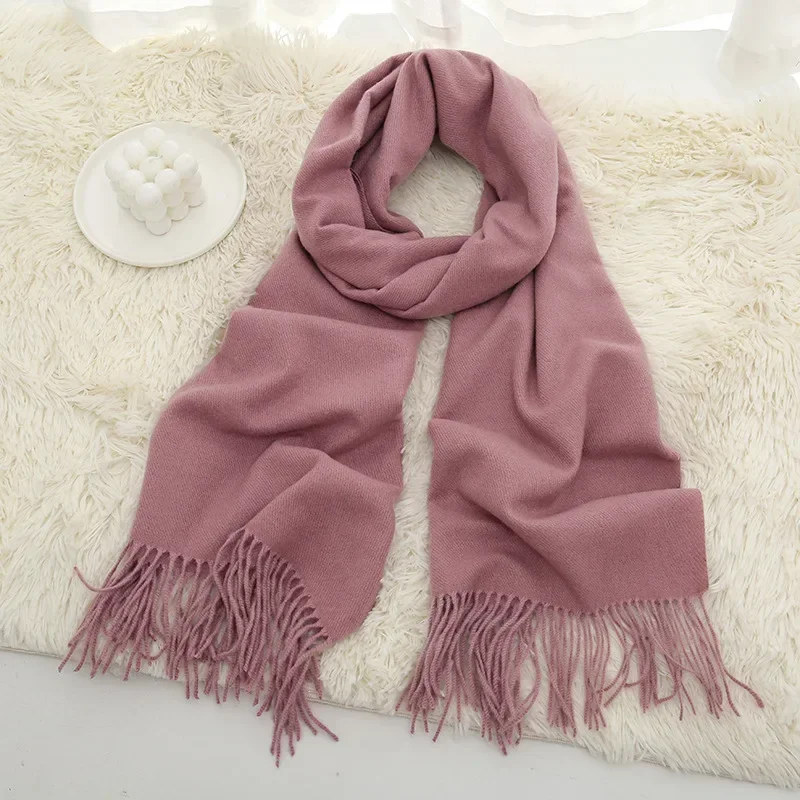 

Зимний шарф для женщин, длинные теплые кашемировые шарфы, хиджаб, однотонная женская шаль, женская бандана из пашмины, головной платок Bufanda Foulard